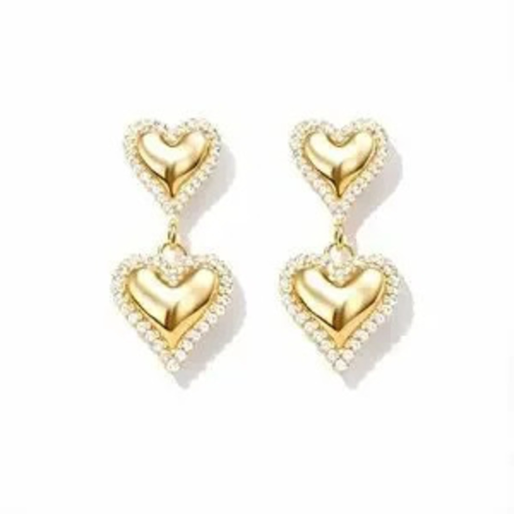 Classic Timeless Gold Heart Earrings